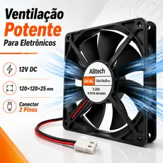 Ventilador Cooler Fan Ventoinha 120x120x25 12v 0.28a