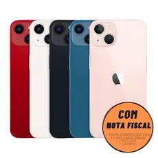 Celular iPhone 13 (128GB) (256GB) 100% Original Apple Seminovo Vitrine Bateria 85% a 100% NF Carregador Película Capinha