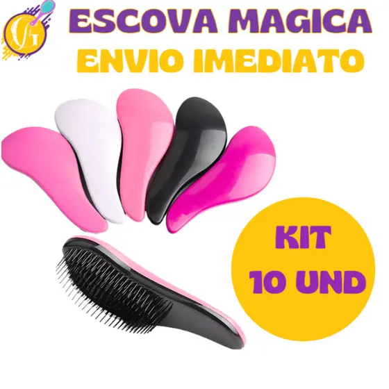 Kit 10 - Escovas Mágicas pra cabelo - Anti Frizz - De Desembaraçar Cabelo!!