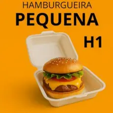 100 Hamburgueiras de Isopor H1 Pequena para Lanche Delivery Sanduíche Bolo