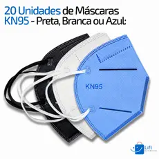 Kit 20 Máscara KN95  PFF2 Descartável N95 Proteção Poeiras Névoas Pó Fumos