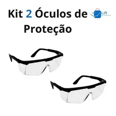 Kit 2 Óculos de Proteção EPI Transparente - Segurança e Conforto