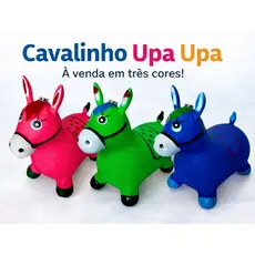Cavalinho Pula Pula Inflável Pocoto Brinquedo C/ Música e Led