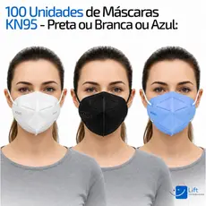 100 Máscara Descartável PFF2 KN95 | Sem Válvula + Proteção e Qualidade!