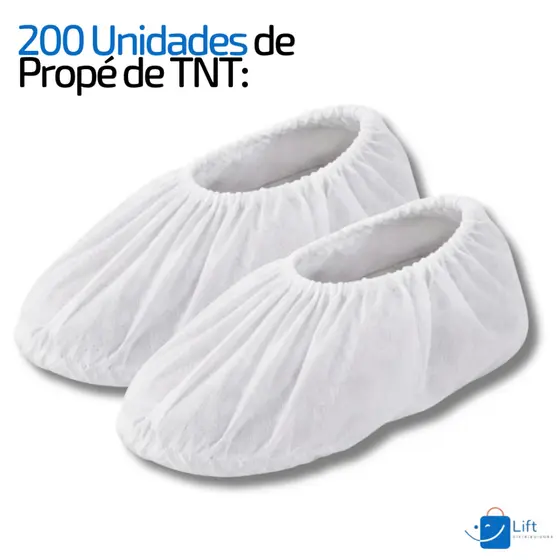 200 Uni. Sapatilha Propé c/ Elástico | Descartável em TNT - Mais Higiene e Proteção
