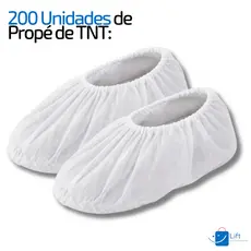 200 Uni. Sapatilha Propé c/ Elástico | Descartável em TNT - Mais Higiene e Proteção