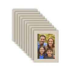 Kit Com 8 Porta Retrato 13x18cm Branco Com Vidro.