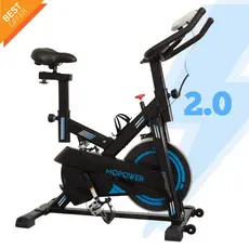 Bicicleta Ergométrica Spinning Profissional Azul 17kg de Inércia Suporta até 150kg e Altura 1.80m Bike Sport LANÇAMENTO