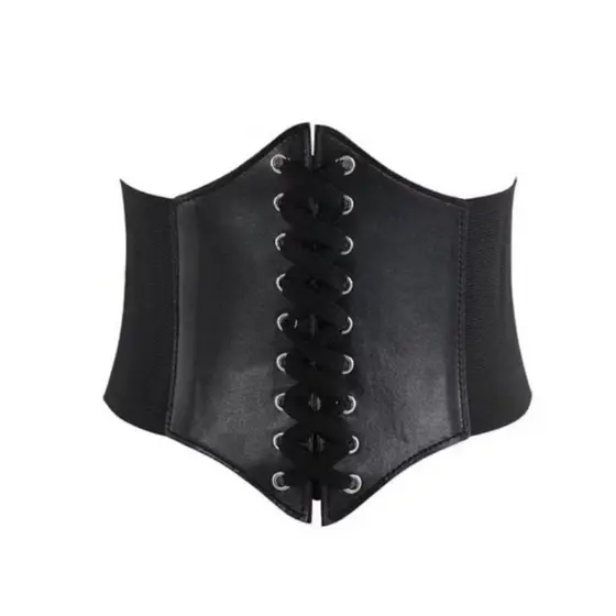 Espartilho Largo Feminino Cinto Elástico Cintura Chincher Para Vestidos e Bodycon