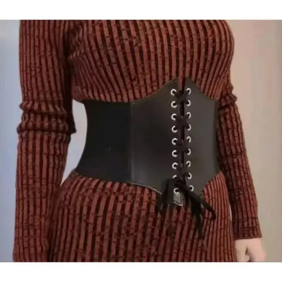 Espartilho Largo Feminino Cinto Elástico Cintura Chincher Para Vestidos e Bodycon