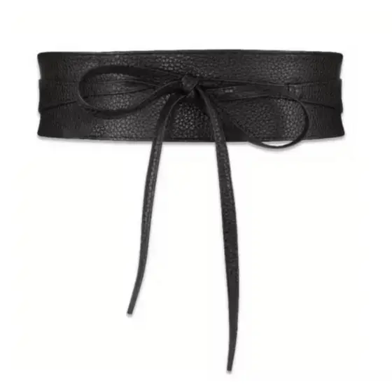 Cinto faixa de cintura largo de feminino em sintético , com laço de corset ajustável