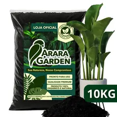 Terra Vegetal Adubada 10kg – Substrato Orgânico Pronto p/ Uso em Vasos Plantas e Hortas Arara Garden