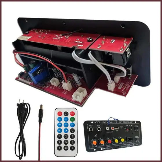 Placa Amplificadora De Carro 12V E 24V , Módulo Amplificador De Potência De Áudio Digital , De Alto-Falante Sem Fio Com