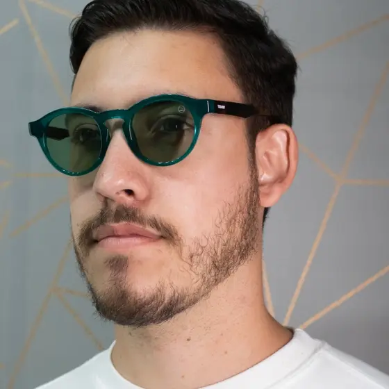 Óculos de Sol Unissex Redondo Clássico – Estilo Retrô com Proteção UV400