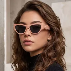Óculos de Sol Feminino Gatinho Retangular Estiloso UV400 Proteção Total