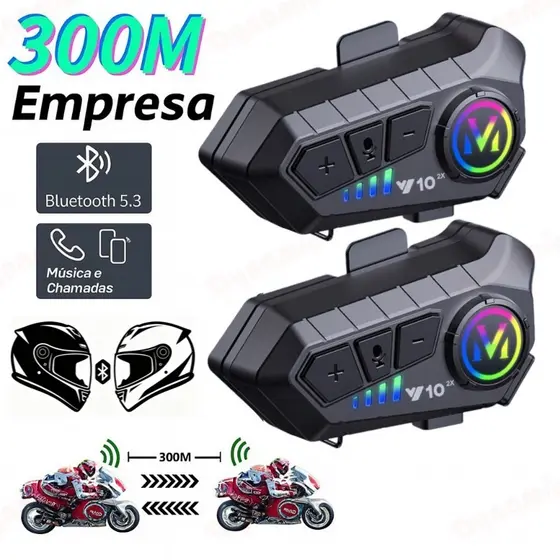 1PC/2PCS Intercomunicador Fone De Capacete Intercomunicador Para Capacete Ipx6 À Prova D'água Para Motocicleta