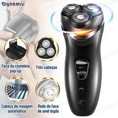 Barbeador Elétrico Homens Prova d'água Recarregável De Três Cabeças Maquina Shaver Depilador Barba Cabeça Aparador DY