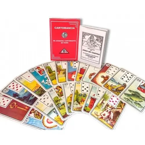 Tarot Baralho Lenormand Cartomancia Vermelho- 36 Cartas, Magia Do Oraculo + Manual Detalhado Significados