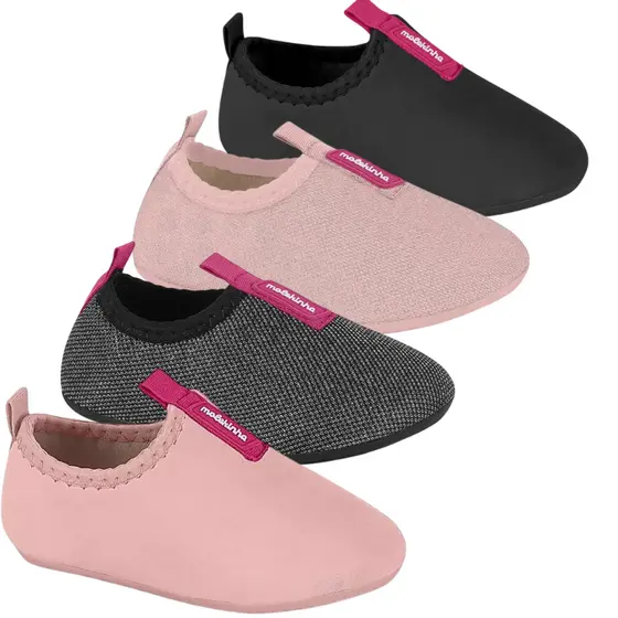 Sapatilha Bebê Molekinha Menina Meia Knit Slip On Conforto