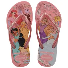 Chinelo havaianas kids slim princesas glitter original