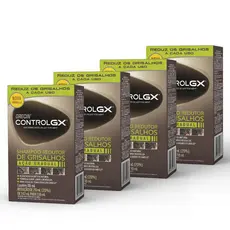 Kit 4x unid. - Grecin Control GX Shampoo Redutor Gradual de Grisalhos 118ml - Para todos os tipos e natural de cabelo.