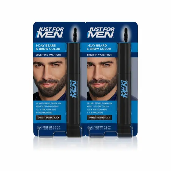 Kit 2x Grecin Retocador Instantâneo Barba Sobrancelha Preto
