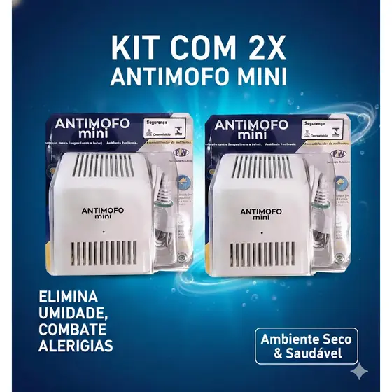 Kit com 2 Antimofo de Ambiente - Desumidificador - Envio Imediato - Campeão de Vendas!
