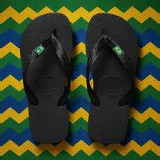 Chinelo de Dedo Masculino Adulto e Infantil com Bandeirinha Brasil – Leve e Versátil Barato