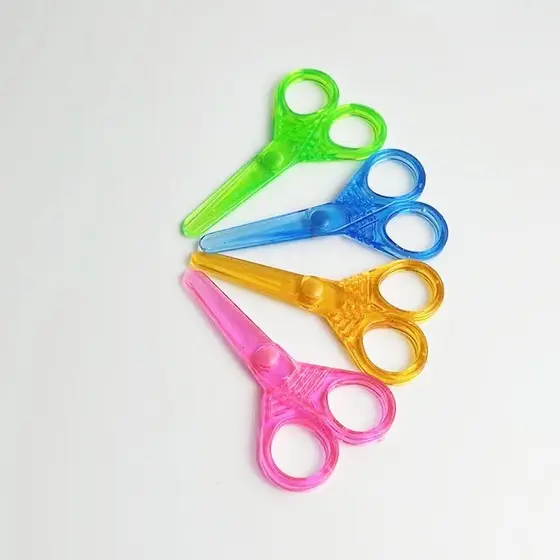 30/10/5 PCS Cortes De Papel Tesoura De Plástico Segurança Artesanal Infantil