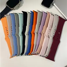 Pulseira de Silicone para Apple Watch Ultra 3 2 Series 11 10 9 8 7 6 5 4 3 2 1 SE 49mm 46mm 45mm 44mm 42mm 41 40 38mm
