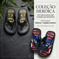 Kit 2 pares Chinelo Infantil Masculino Super Herois Sandalia Menino Criança PROMOÇÃO DE LANÇAMENTO