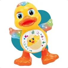 Brinquedo Pato Patinho Dançante Musical Dança, Anda, Mexe, com Luz E Som Sensorial Educativo