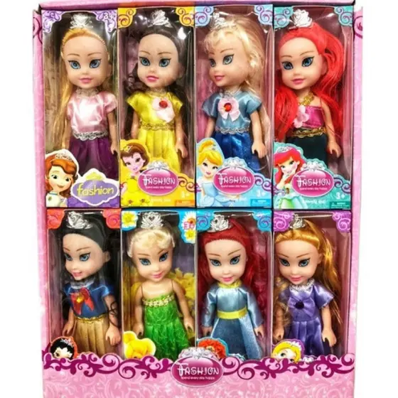 Bonecas Princesas Articulado 16 cm com acessorios pronta entrega brinquedos