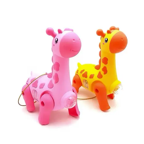 Brinquedo Infantil Girafa Elétrica Com Som Luz E Movimento Brinquedo Animal
