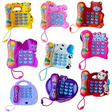 Telefone Infantil Musical Animal Som Luz Brinquedo Educativo