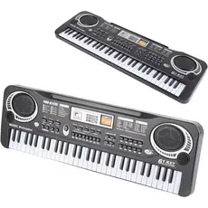 Brinquedo Teclado Piano  Elétrico Infantil De 61 Teclas Com Microfone E Fonte