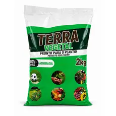 Terra Vegetal Adubada 2kg Pronta para Plantio | Substrato 100% Natural para Vasos, Hortas, Flores e Jardins