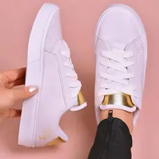 Tenis feminino Casual Feminino Flor Estilo Blogueira Lançamento