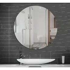 ENVIO FULL Espelho Redondo Lapidado 60cm Para Sala + Kit Instalação