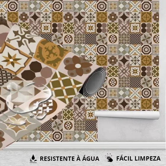 Papel De Parede Para Cozinha Azulejo Português - ENVIO IMEDIATO