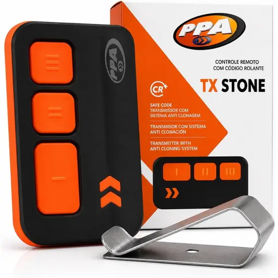 Controle Remoto TX Stone 3 B PPA Original Presilha Metálica