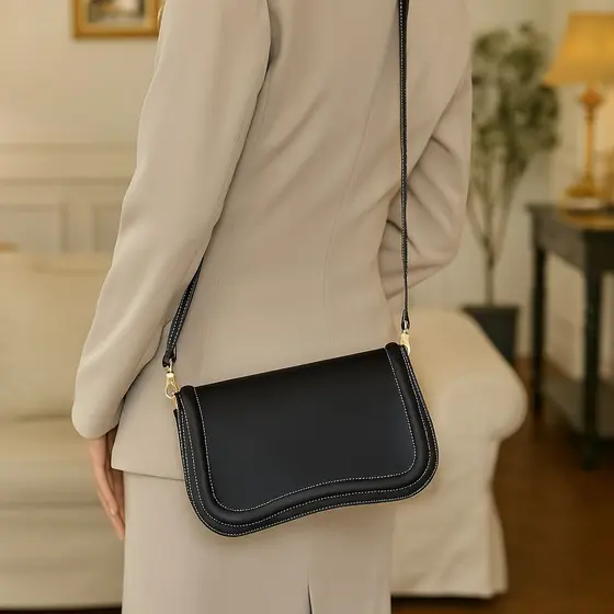 Bolsa Feminina Média Transversal Alça Regulável Primeira Linha Enviou Imediato