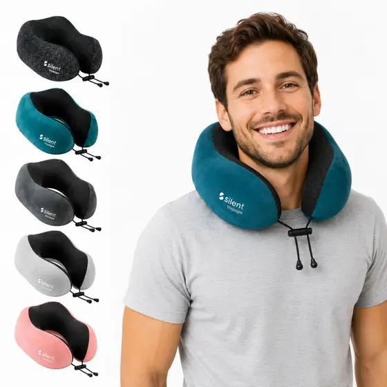 Travesseiro Apoio Encosto De Pescoço Ergonômico Para Viagem Silent