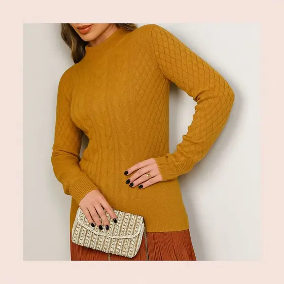 Blusa Tricot Modal Quatro Tranças Manga Longa – Estilosa, Confortável e Elegante