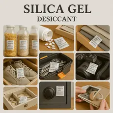 500 Unidades Sílica Gel Sachê 1g Umidade Antimofo Desumidicador de Ambiente Origina