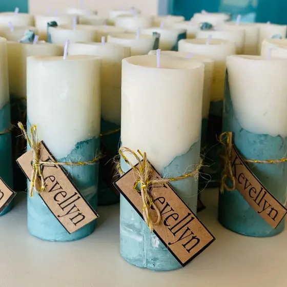 Kit 15 lembrancinha Personalizada de casamento Vela Aromática 15 Anos Chá de Bebê Chá Revelação 40g
