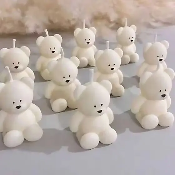 50 Mini Velas Ursinho Lembrancinha Personalizada Chá Revelação/Festas/Chá de Fraudas/Aniversário