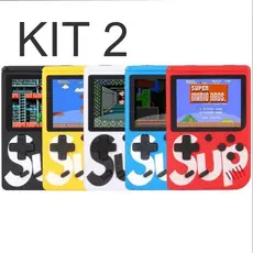 Kit 2 Mini Game Retrô Portatil Nintendo 400 Jogos Antigos Anos 80
