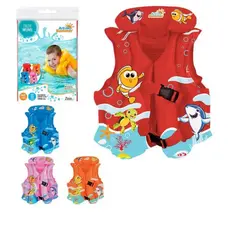 Colete Inflável Infantil com Fivela ROSA | Boia Colete Criança Piscina Praia Seguro Ajustável