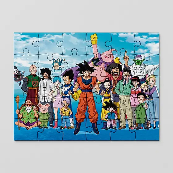 Quebra cabeça Dragon Ball, Majin Boo, Freeza, Bulma, Vegeta, Piccolo, Goku | 24, 40 e 70pçs | MDF